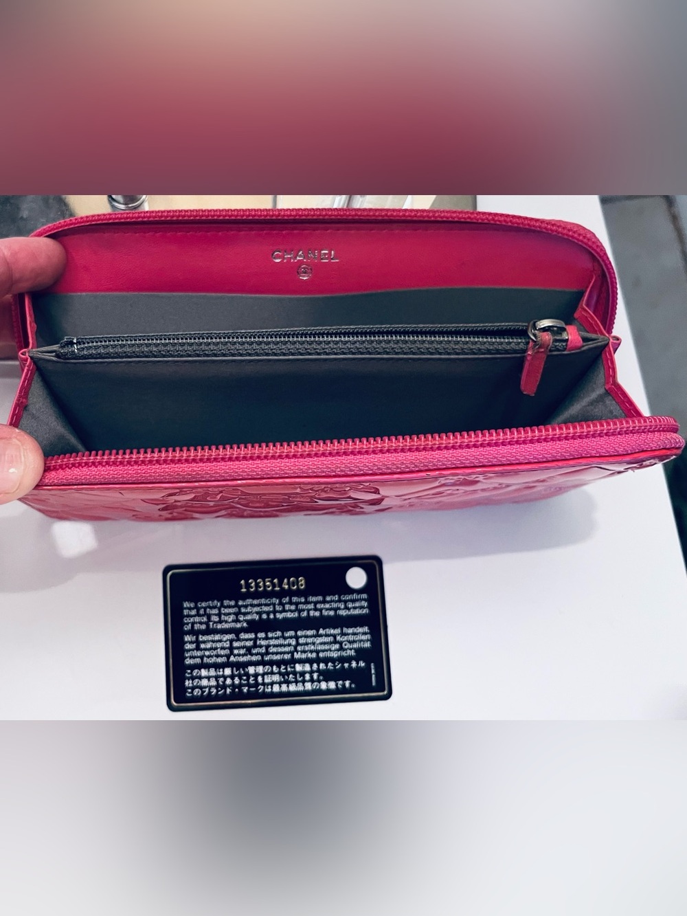 Stunning CHANEL pink precious wallet with dust bag & authenticity card 💕 - Picture 1 of 11